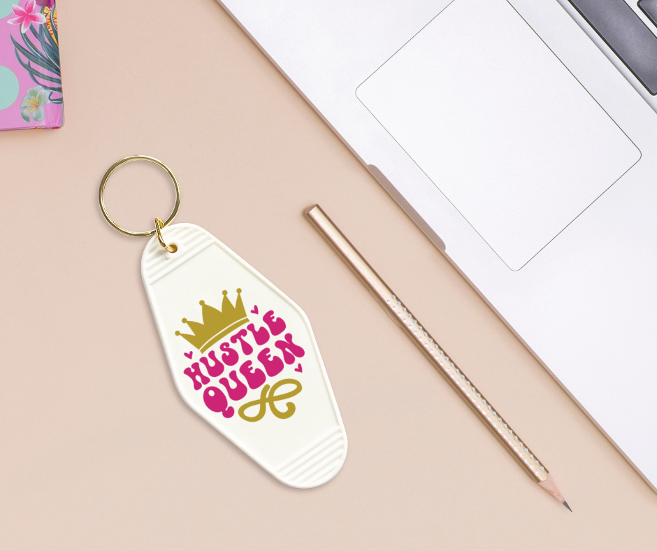 Hustle Queen - UVDTF Motel Keychain Set Of 6 RTS