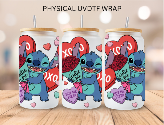 Valentine Blue Alien - 16 oz / 20 oz Libby UV DTF