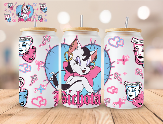 KG Cat Bichota - 16 oz / 20 oz Libby UV DTF Wrap