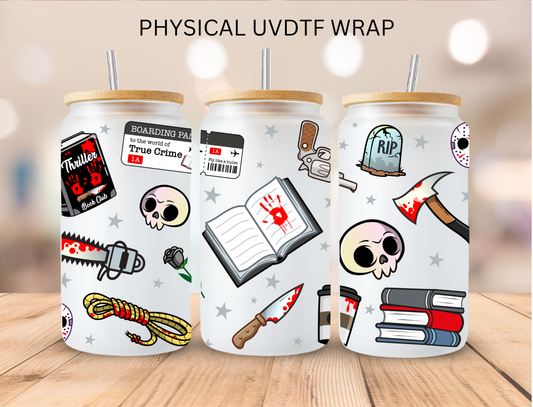 Bookish True Crime - 16 oz / 20 oz Libby UV DTF Wrap