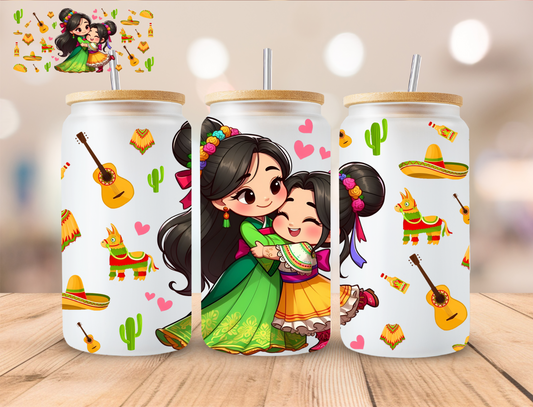 Cinco De Mayo Phoenix Princess - 16 oz / 20 oz Libby UV DTF Wrap