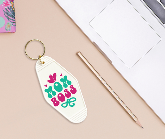 Mom Boss - UVDTF Motel Keychain Set Of 6