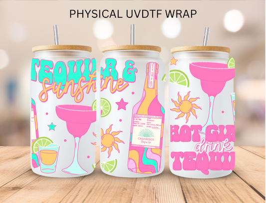 Tequilla And Sunshine - 16 oz / 20 oz Libby UV DTF Wrap