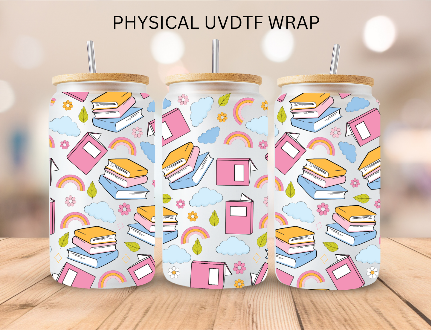 Bookish Stacked Books Bundle - 16 oz / 20 oz Libby UV DTF
