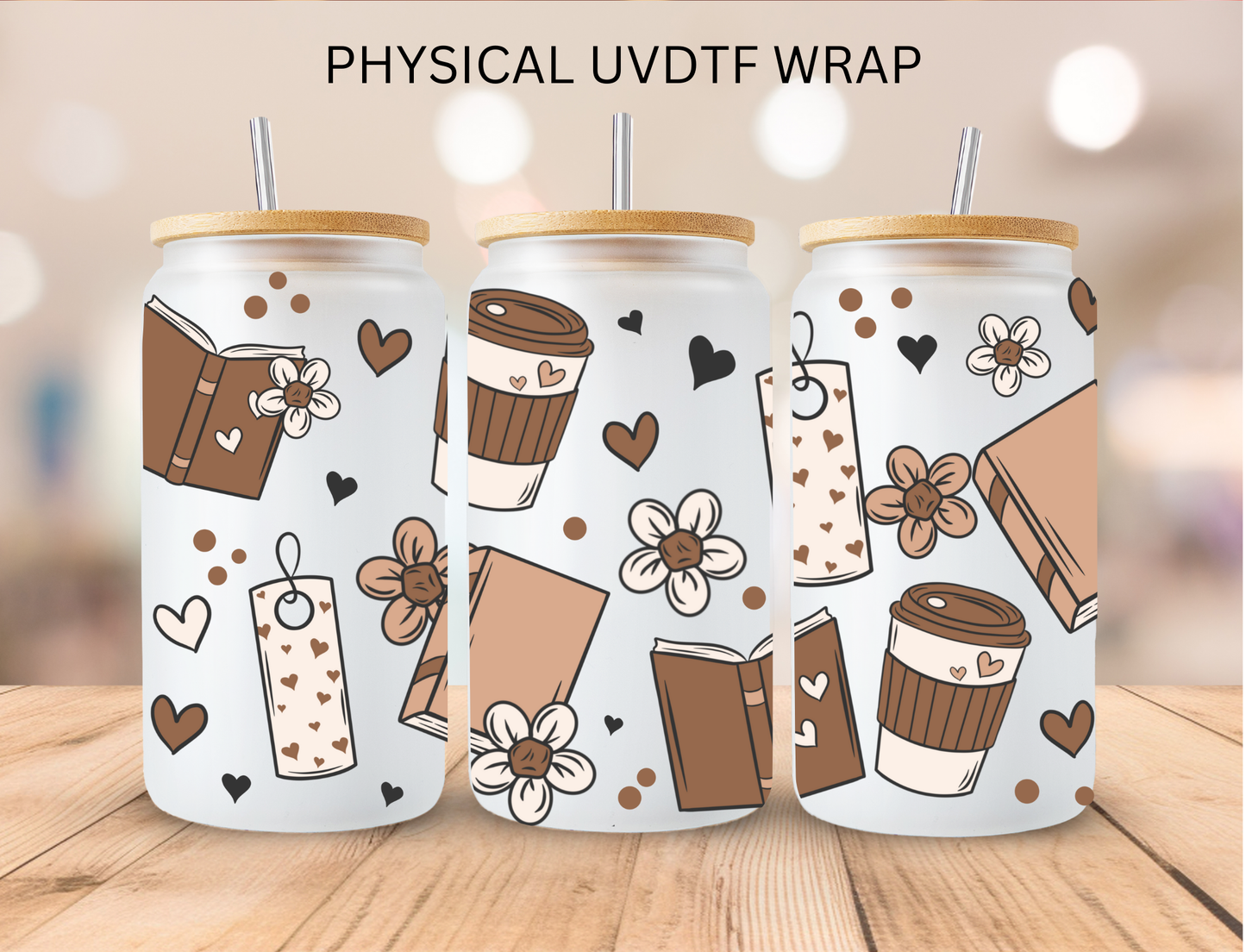 Bookish Coffee - 16 oz / 20 oz Libby UV DTF
