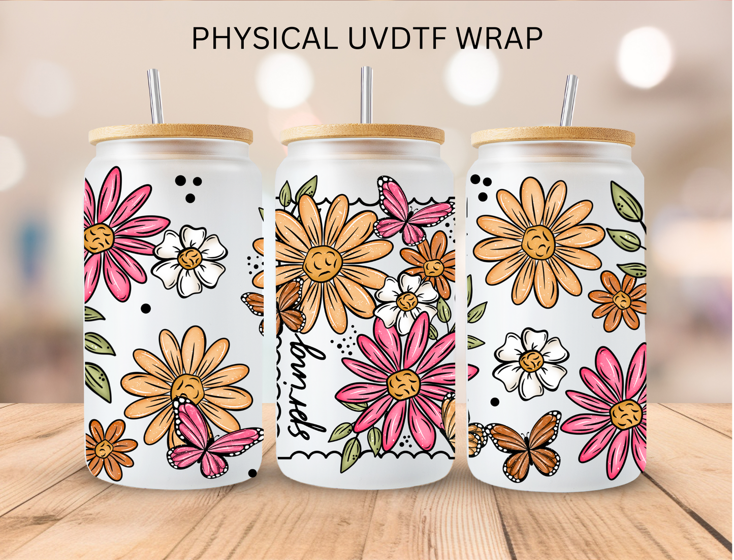 Floral Spring - 16 oz / 20 oz Libby UV DTF