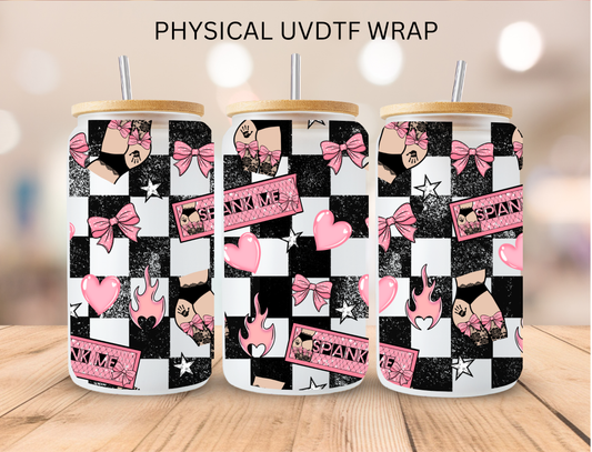 Spank Me Checkered - 16 oz / 20 oz Libby UV DTF
