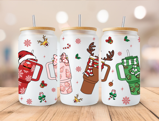 Christmas Cups - 16oz Libby UV DTF Wrap