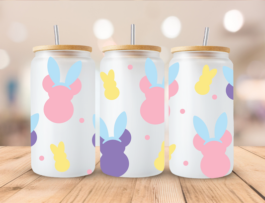 Pastel Easter Bunnies  - 16 oz / 20 oz Libby UV DTF Wrap