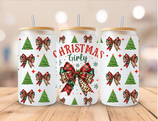 Christmas Girly - 16 oz / 20 oz Libby UV DTF Wrap