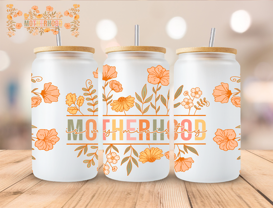 Floral Motherhood - 16 oz / 20 oz Libby UV DTF Wrap