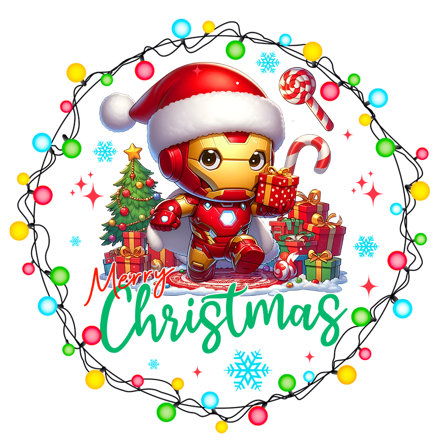 Cartoon Heros Christmas Ornament Bundle 2.8 Inch - Ornament UVDTF Decal