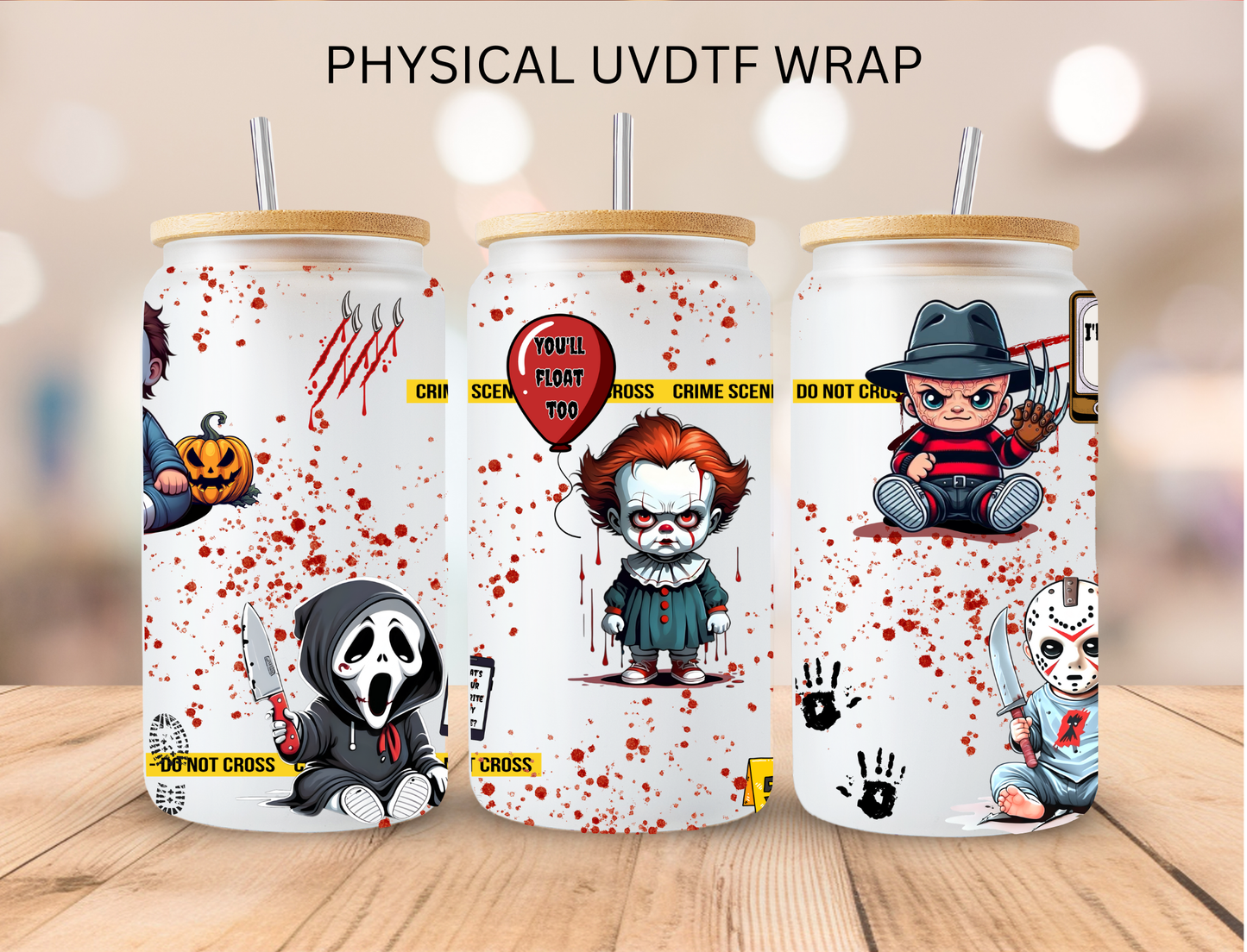 Blood Splatter You Will float Too - 16 oz / 20 oz Libby UV DTF