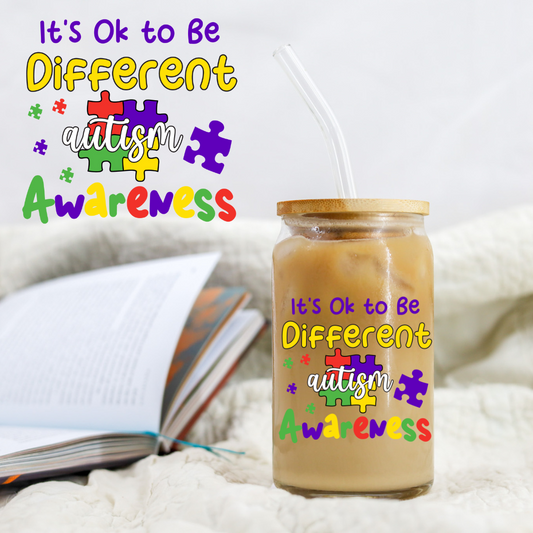 Autism It's Ok To Be Different - UV DTF Libby Decal