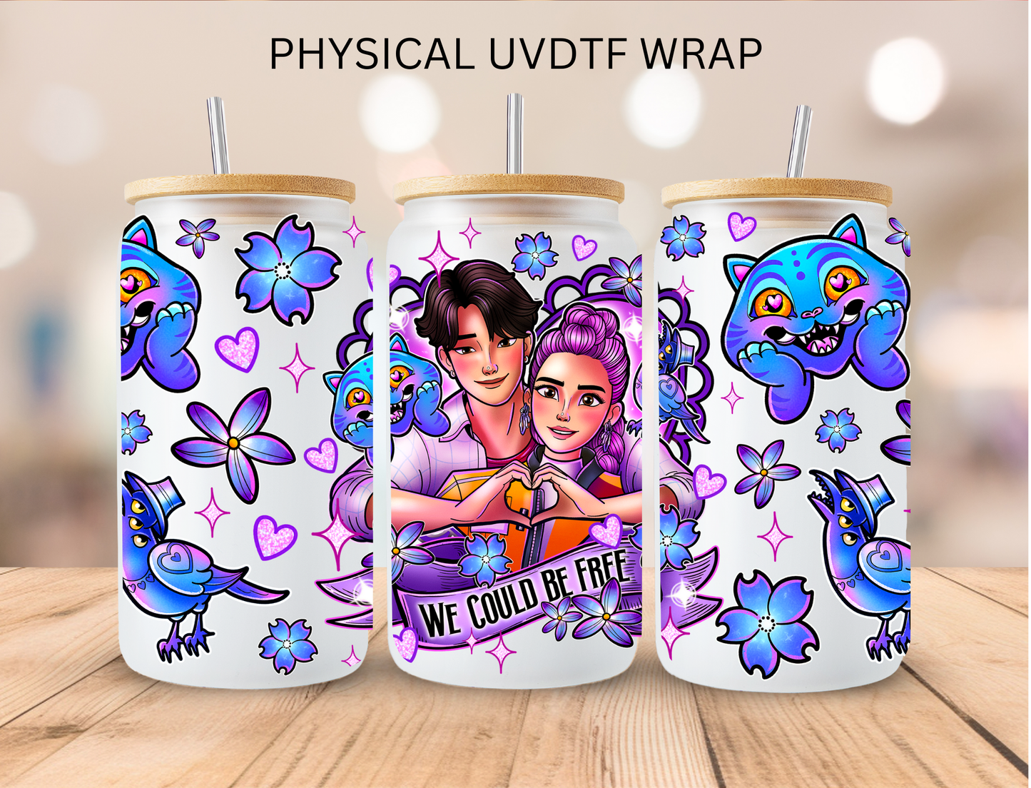 K Pop Be Could Be Free - 16 oz / 20 oz Libby UV DTF