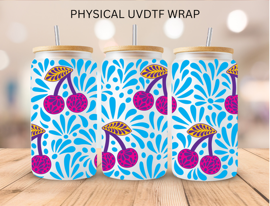 Neon Colored Cherry Talavera - 16 oz / 20 oz Libby UV DTF