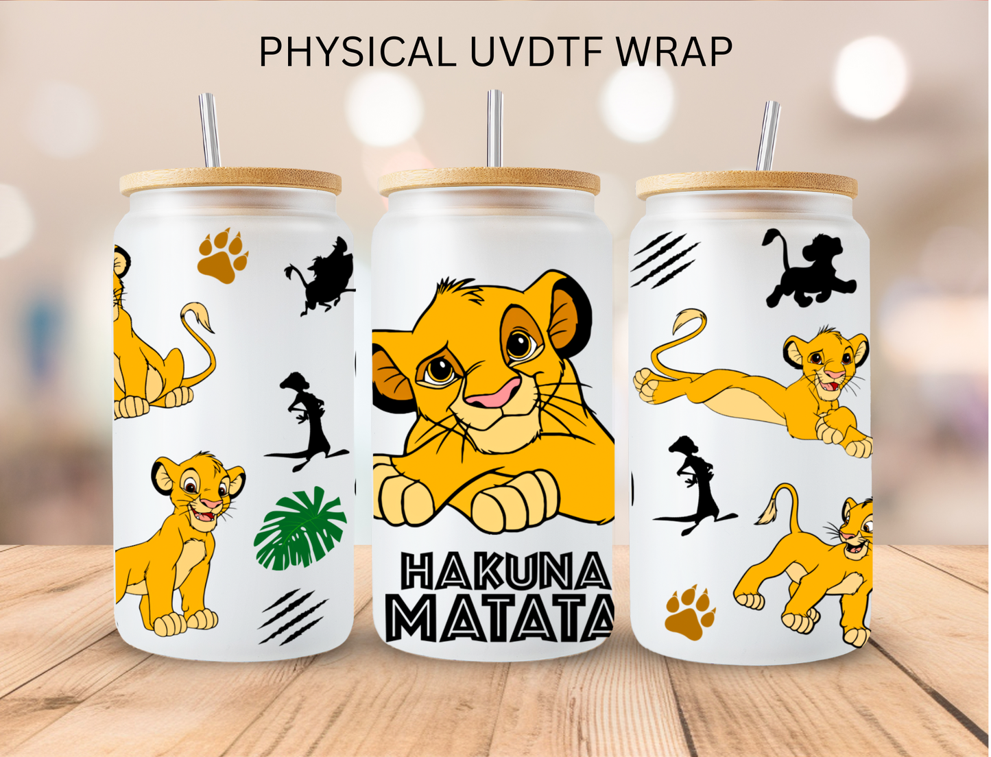 Hakuna Matata - 16 oz / 20 oz Libby UV DTF Wrap