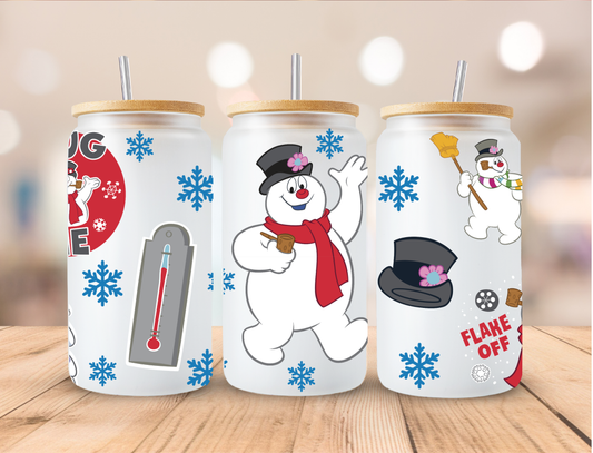 Christmas Frosty The Snowman - 16 oz / 20 oz Libby UV DTF Wrap