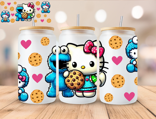 Cookie Kitty - 16 oz / 20 oz Libby UV DTF Wrap