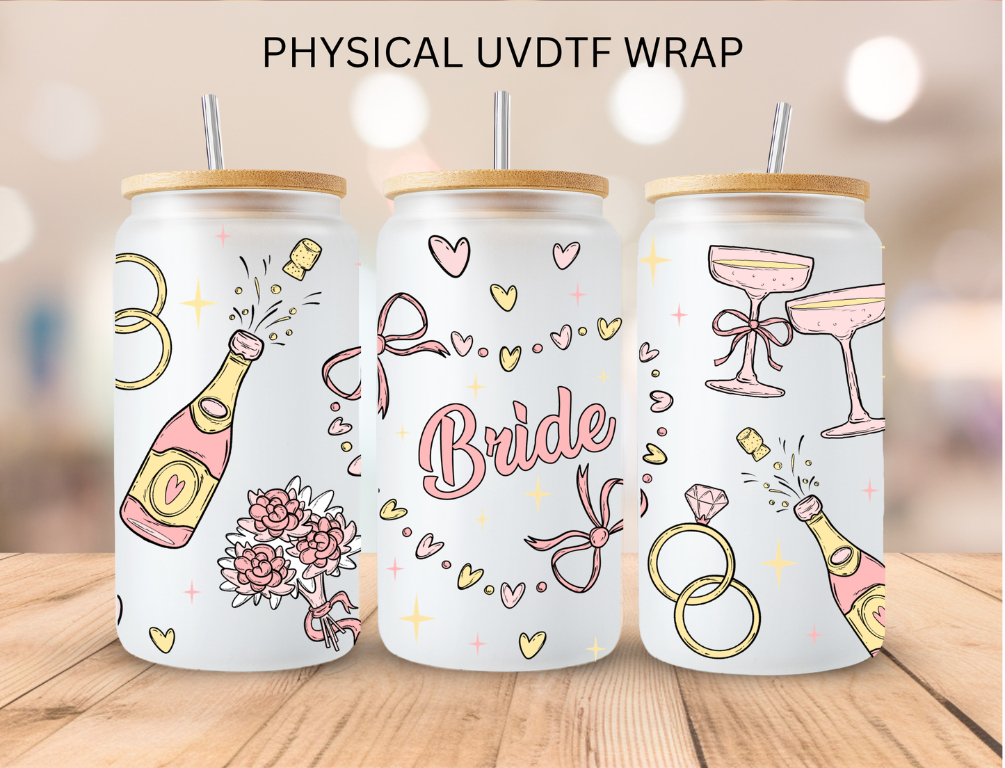 Bride - 16 oz / 20 oz Libby UV DTF Wrap