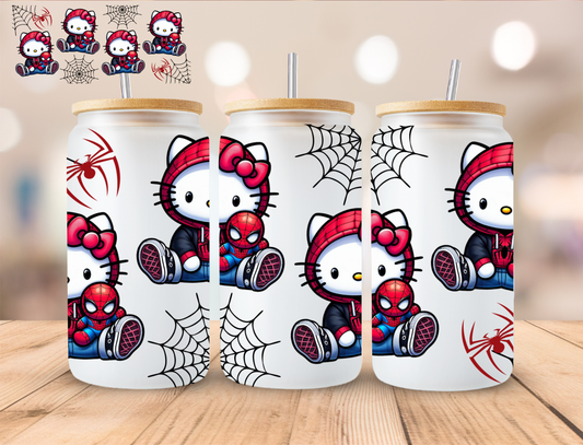 Kitty Spider - 16 oz / 20 oz Libby UV DTF Wrap