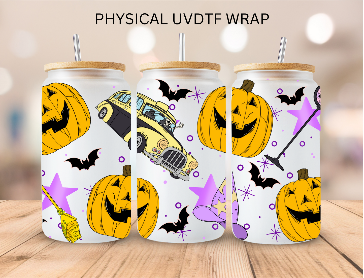 Halloween Spooky Town - 16 oz / 20 oz Libby UV DTF Wrap