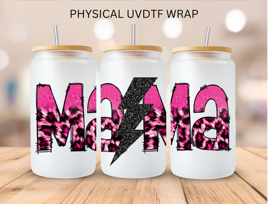 Pink Mama Bolt - 16 oz / 20 oz Libby UV DTF Wrap