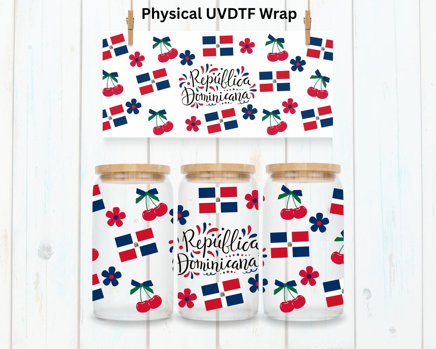 Republica Dominicana - 16 oz / 20 oz Libby UV DTF