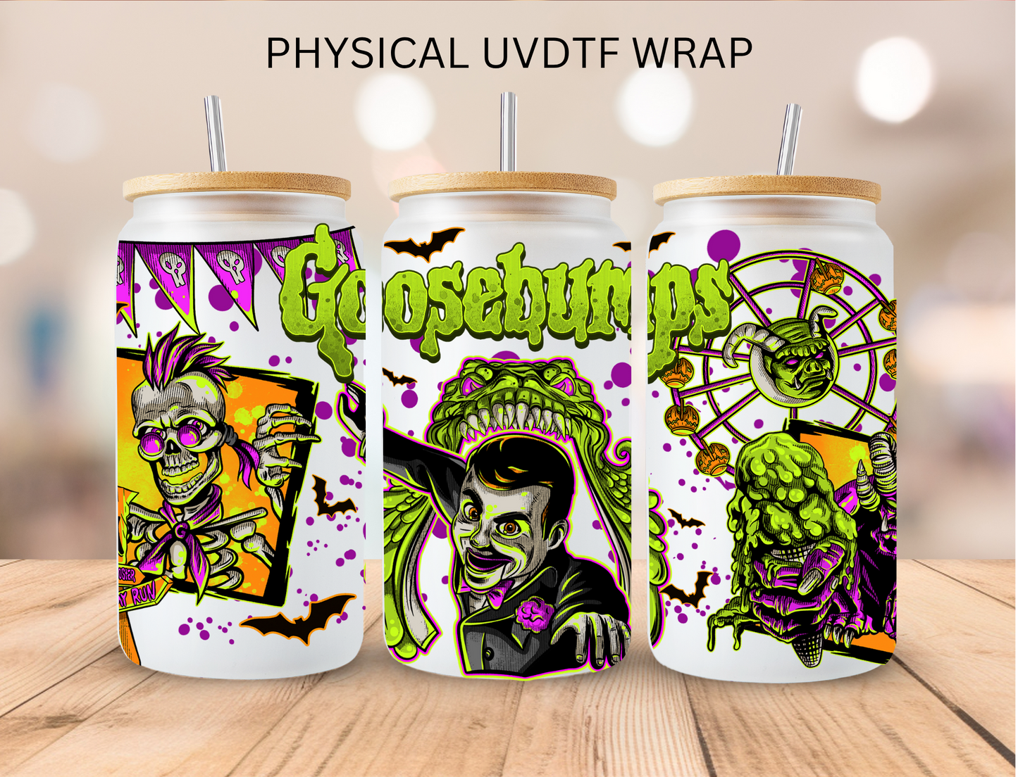 Halloween Goose Creatures - 16 oz / 20 oz Libby UV DTF Wrap
