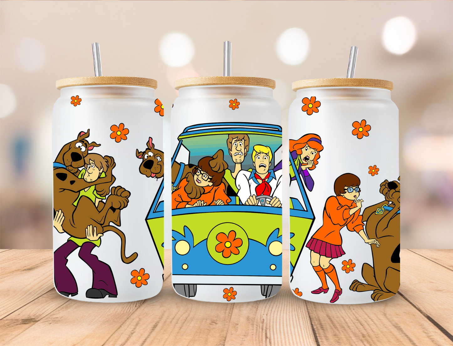 Scooby Dog And Crew - 16 oz Libby UV DTF Wrap