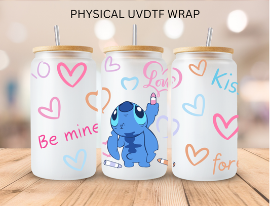 Valentines Blue Alien Be Mine - 16 oz / 20 oz Libby UV DTF