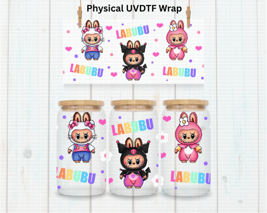 Colorful LaBu Bear - 16 oz / 20 oz Libby UV DTF