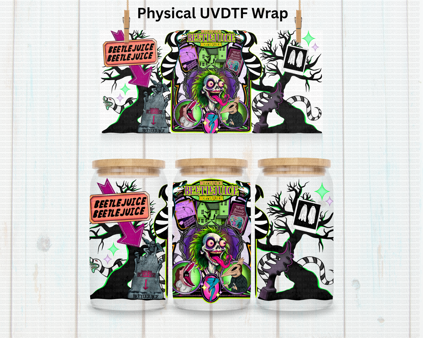 Halloween Spooky Beetle Trees - 16 oz / 20 oz Libby UV DTF