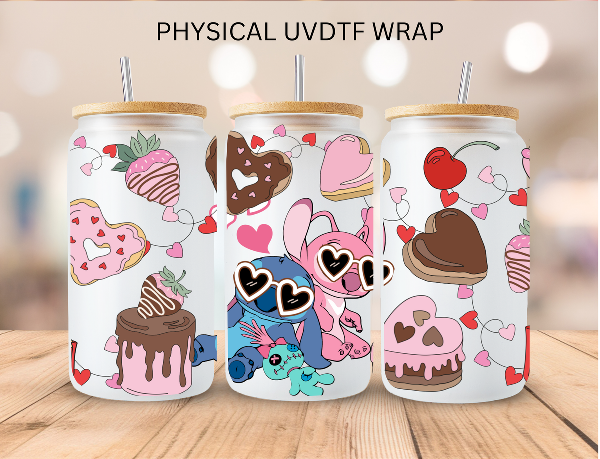 Valentines Desserts Alien and Angel - 16 oz / 20 oz Libby UV DTF