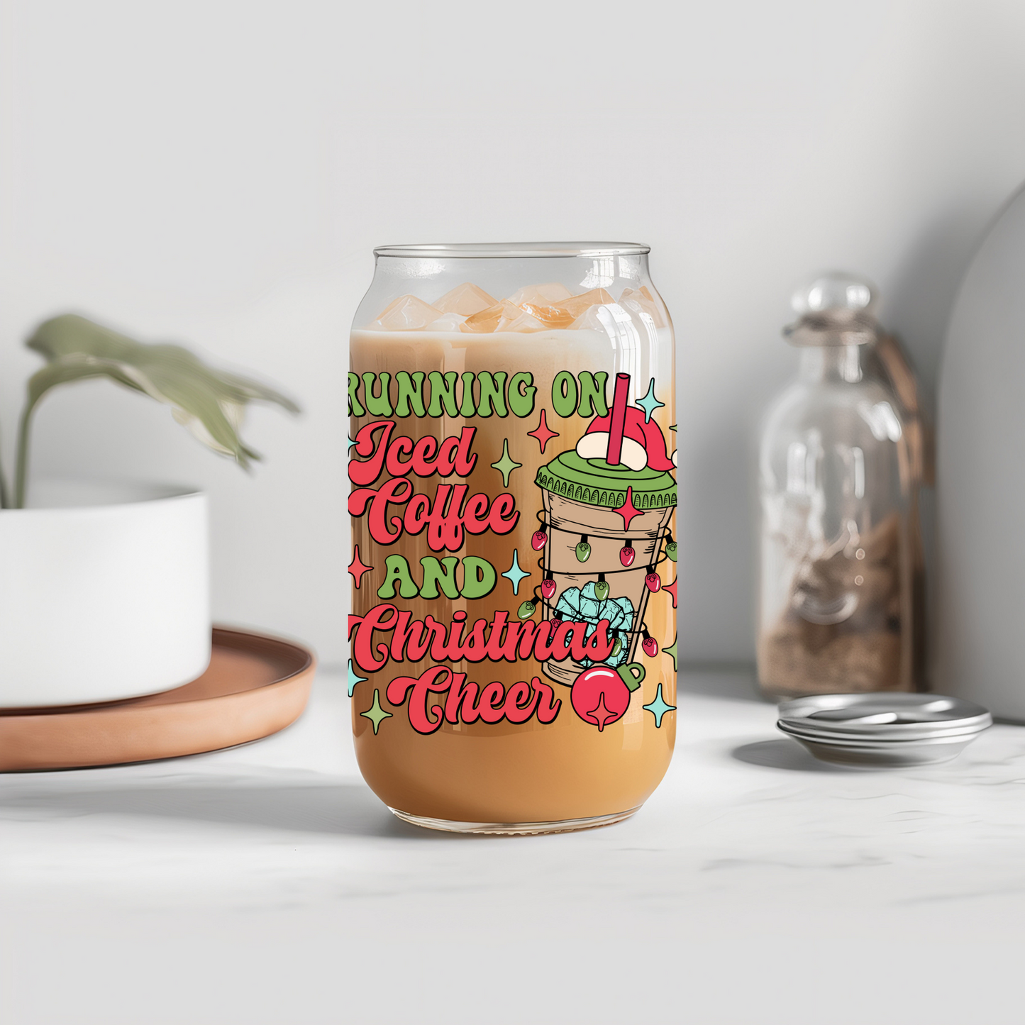 Iced Coffee And Christmas Cheer - UVDTF decals