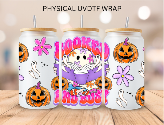 Halloween Booked And Busy - 16 oz / 20 oz Libby UV DTF Wrap
