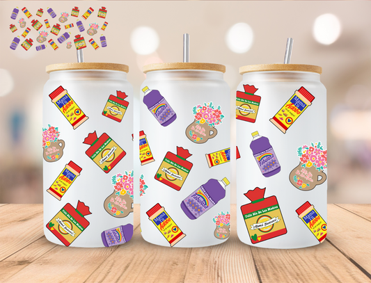 Spanish Snacks - 16 oz / 20 oz Libby UV DTF Wrap