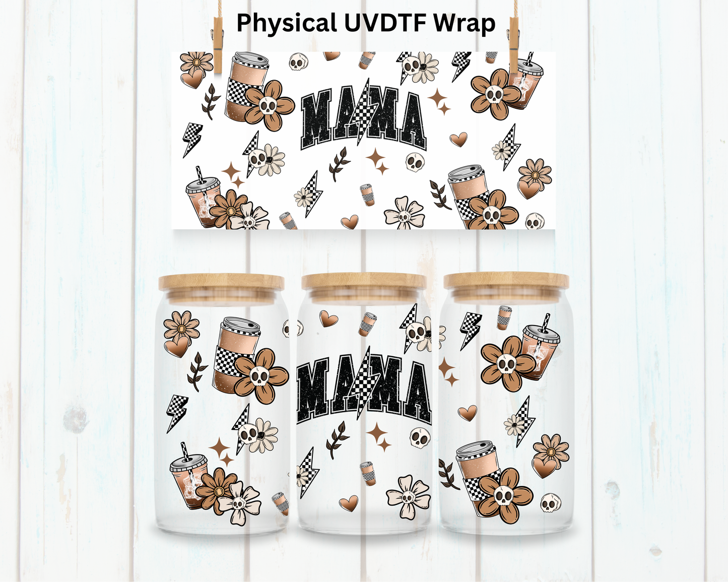 Retro Mama Coffee - 16 oz / 20 oz Libby UV DTF