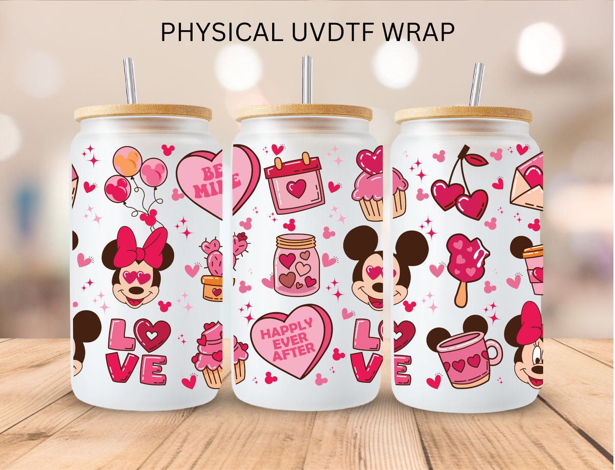 Valentines Mouse Love - 16 oz / 20 oz Libby UV DTF