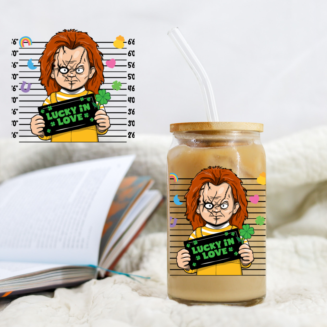 St Patricks Day Chucky Mugshot - UVDTF decal