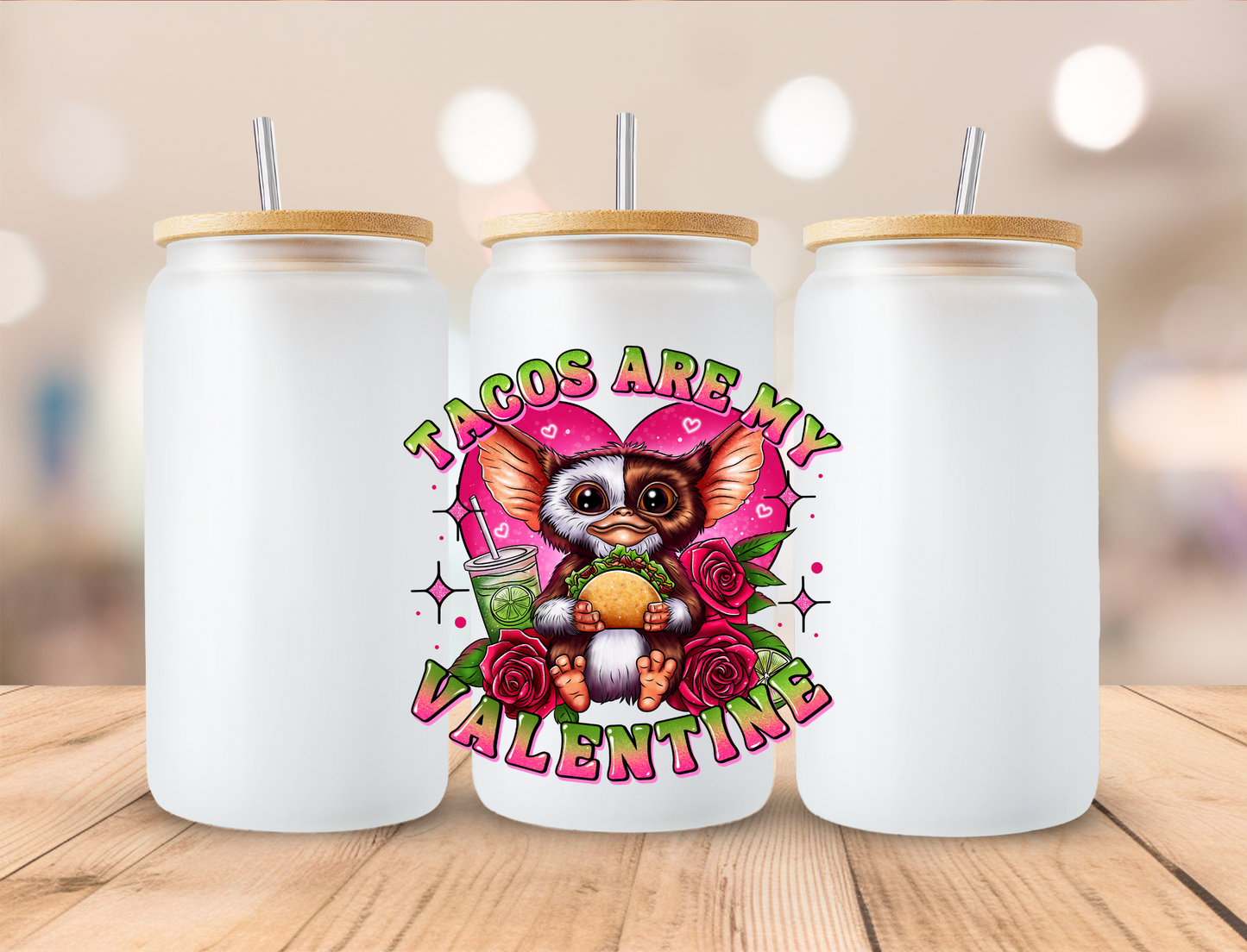 Valentines Gremlin Tacos Are My Valentine - UVDTF Decals EXCLUSIVE DESIGN