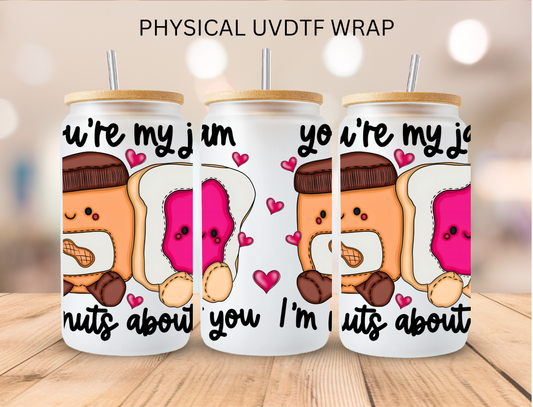 Valentines Peanut Butter Jelly- 16 oz / 20 oz Libby UV DTF