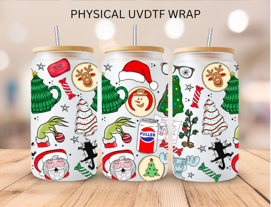Christmas Movie Night Aesthetic - 16 oz / 20 oz Libby UV DTF Wrap