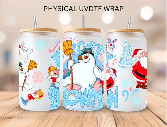 Christmas Frosty Snowman - 16 oz / 20 oz Libby UV DTF Wrap