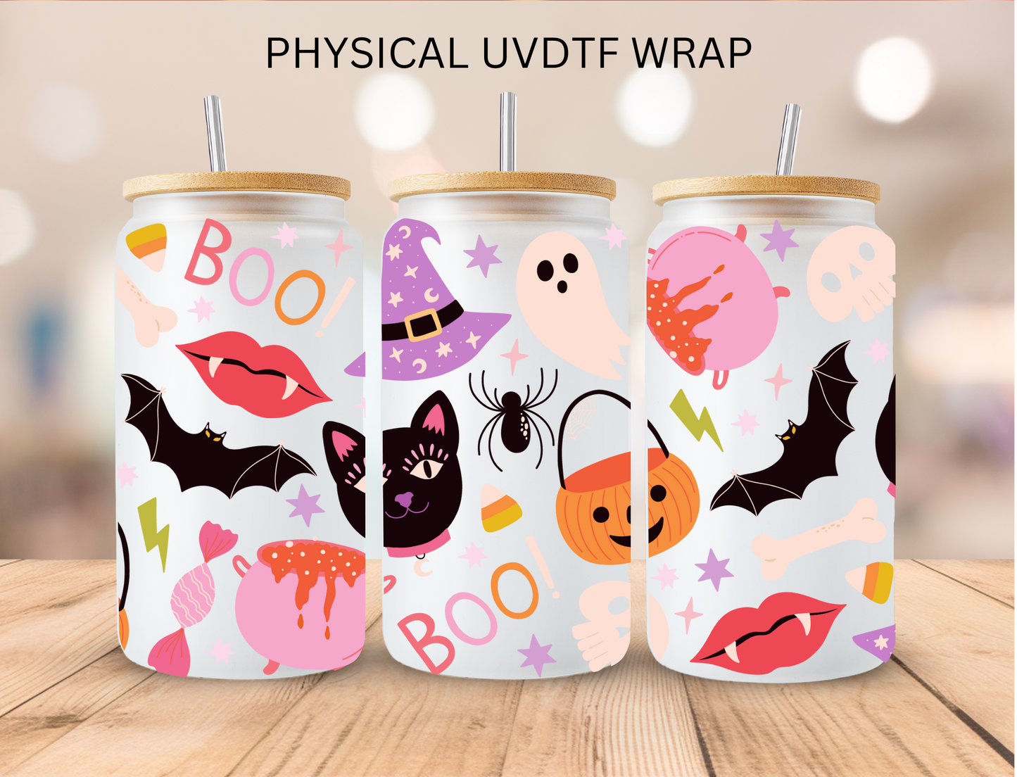 Pastel Halloween - 16 oz / 20 oz Libby UV DTF Wrap