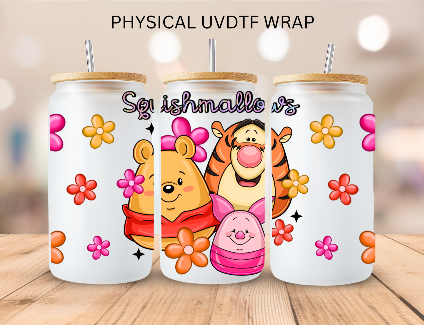 Pooh and Friends Squishmallow - 16 oz / 20 oz Libby UV DTF