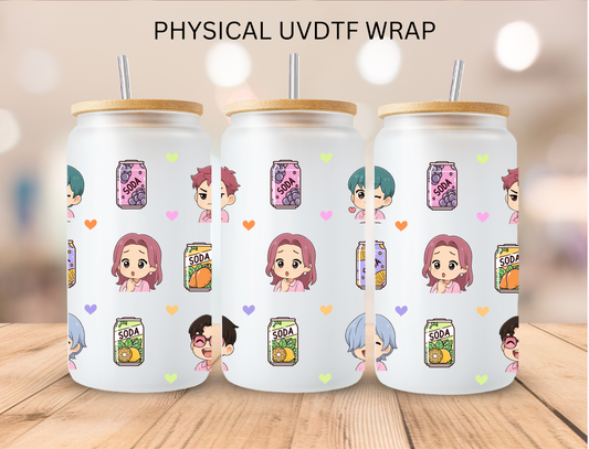 K POP Version 19 - 16 oz / 20 oz Libby UV DTF Wrap