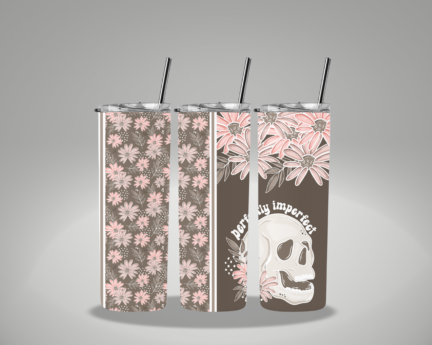 Perfectly Imperfect Skellie Ver 2 - 20oz Skinny Tumbler Wrap CERRAS EXCLUSIVE