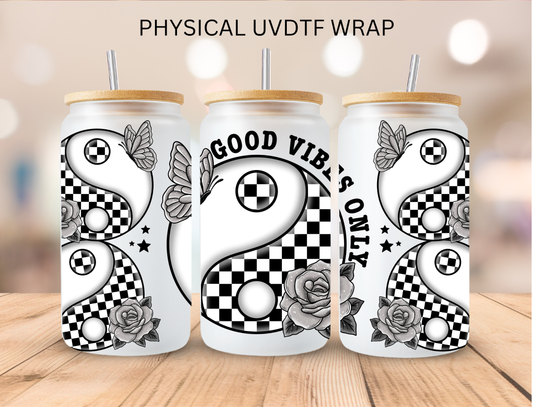 Good Vibes Only - 16 oz / 20 oz Libby UV DTF Wrap