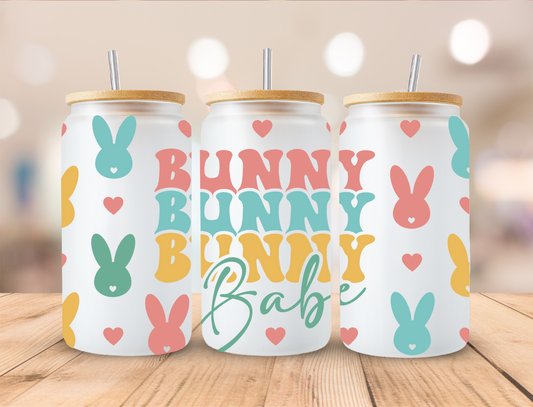 Bunny Bunny Bunny Babe Easter - 16 oz / 20 oz Libby UV DTF Wrap RTS